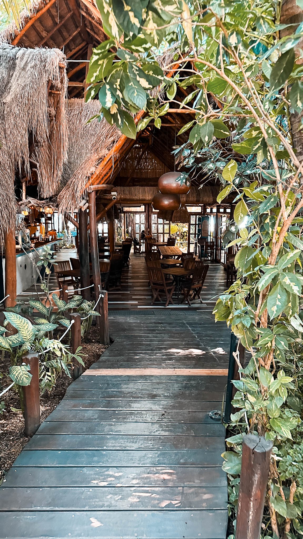 Eingang zu einem Restaurant in Bacalar