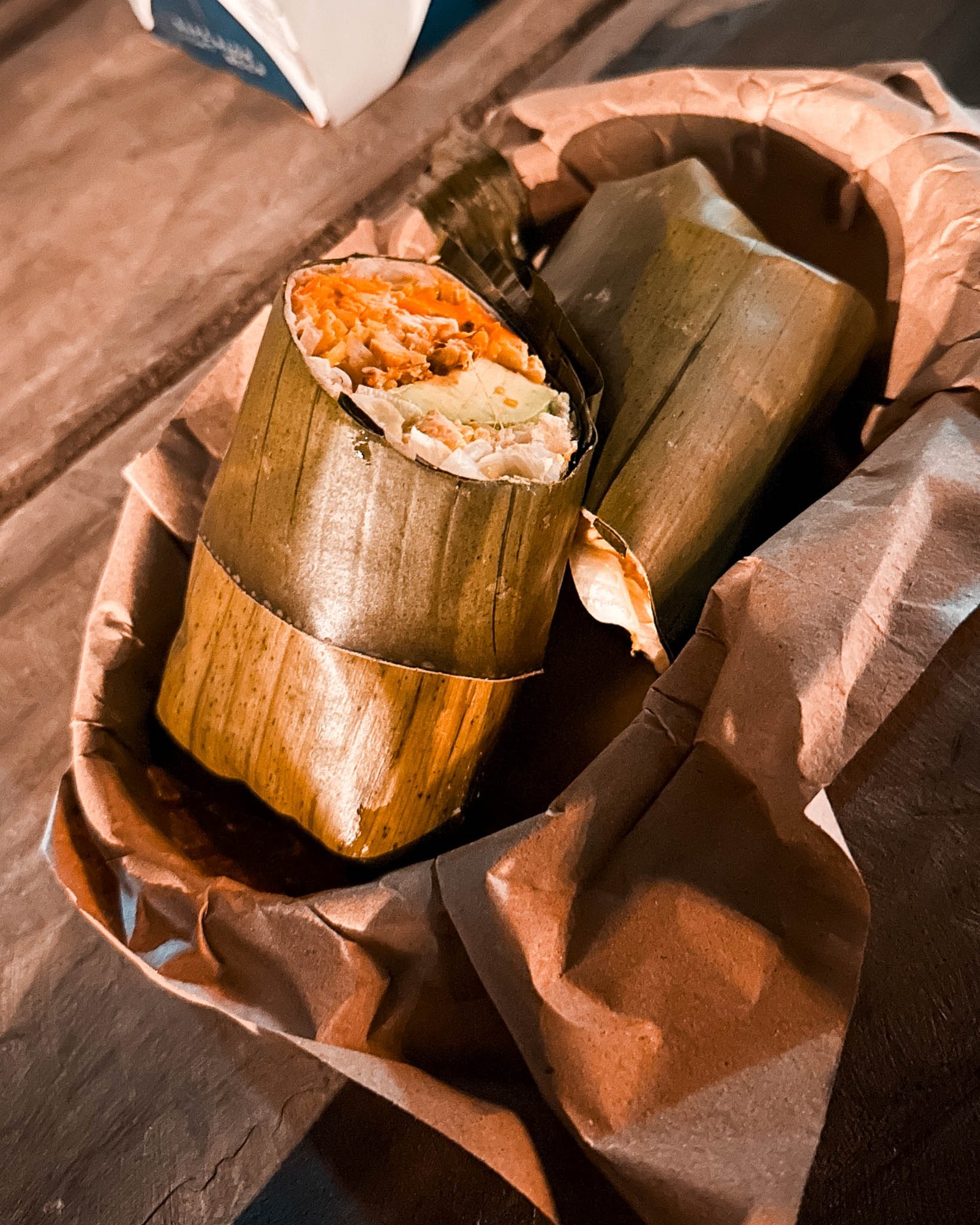 Burrito im Bananenblatt