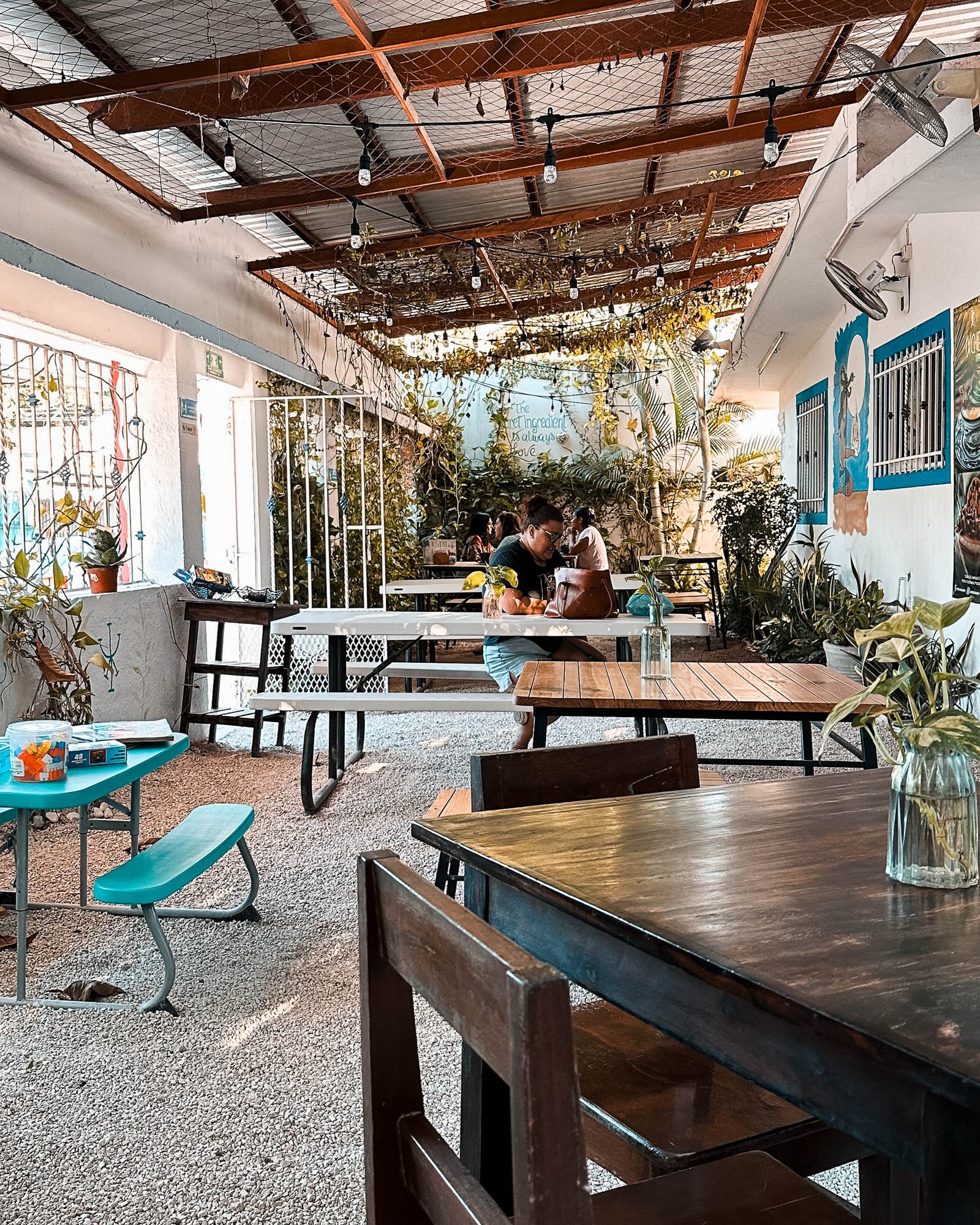 Außenbereich eines Restaurants