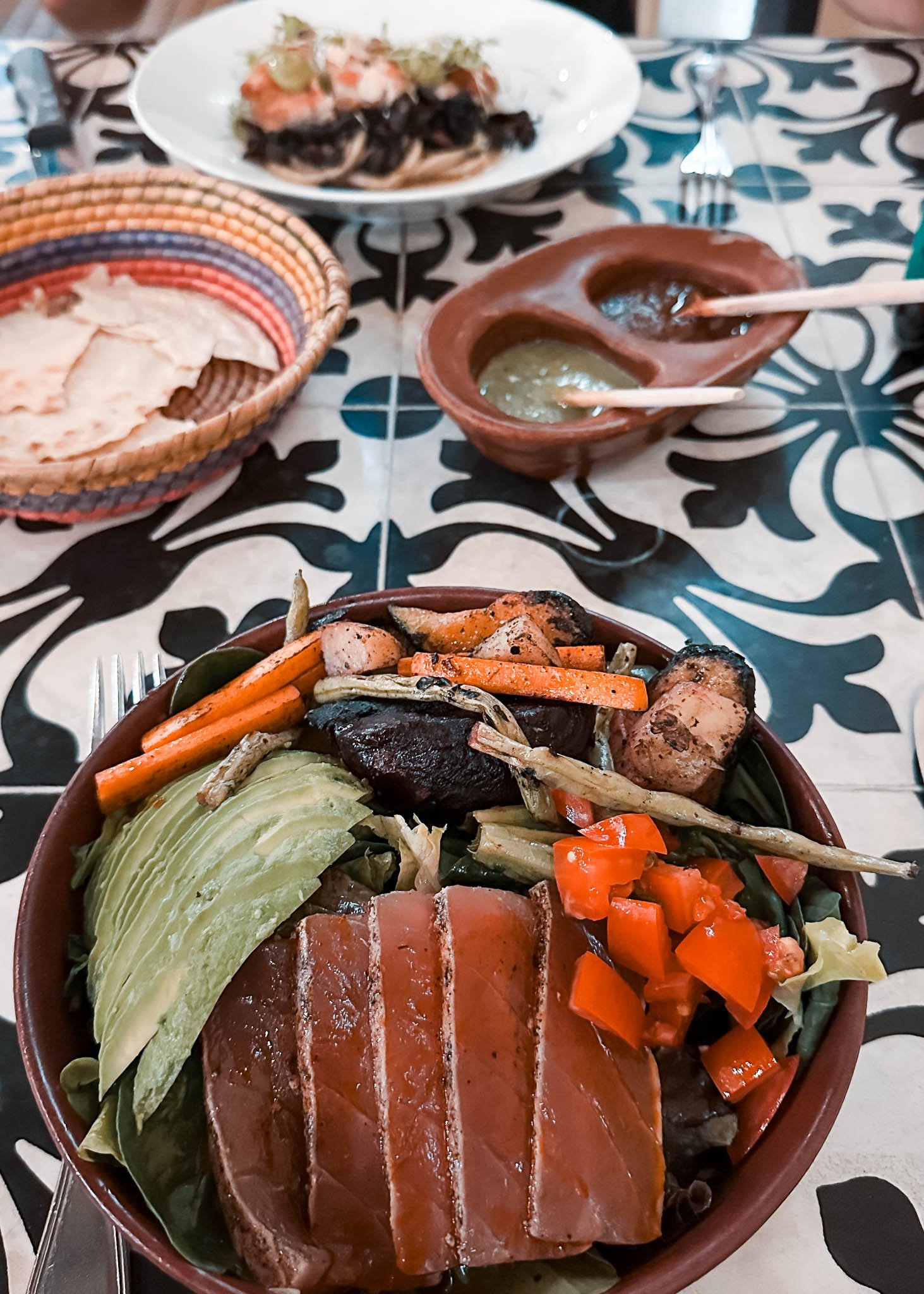 Fischgericht in einem Restaurant in Merida