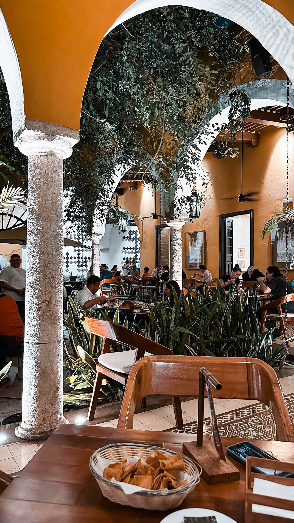 Innenhof des Restaurants in Merida