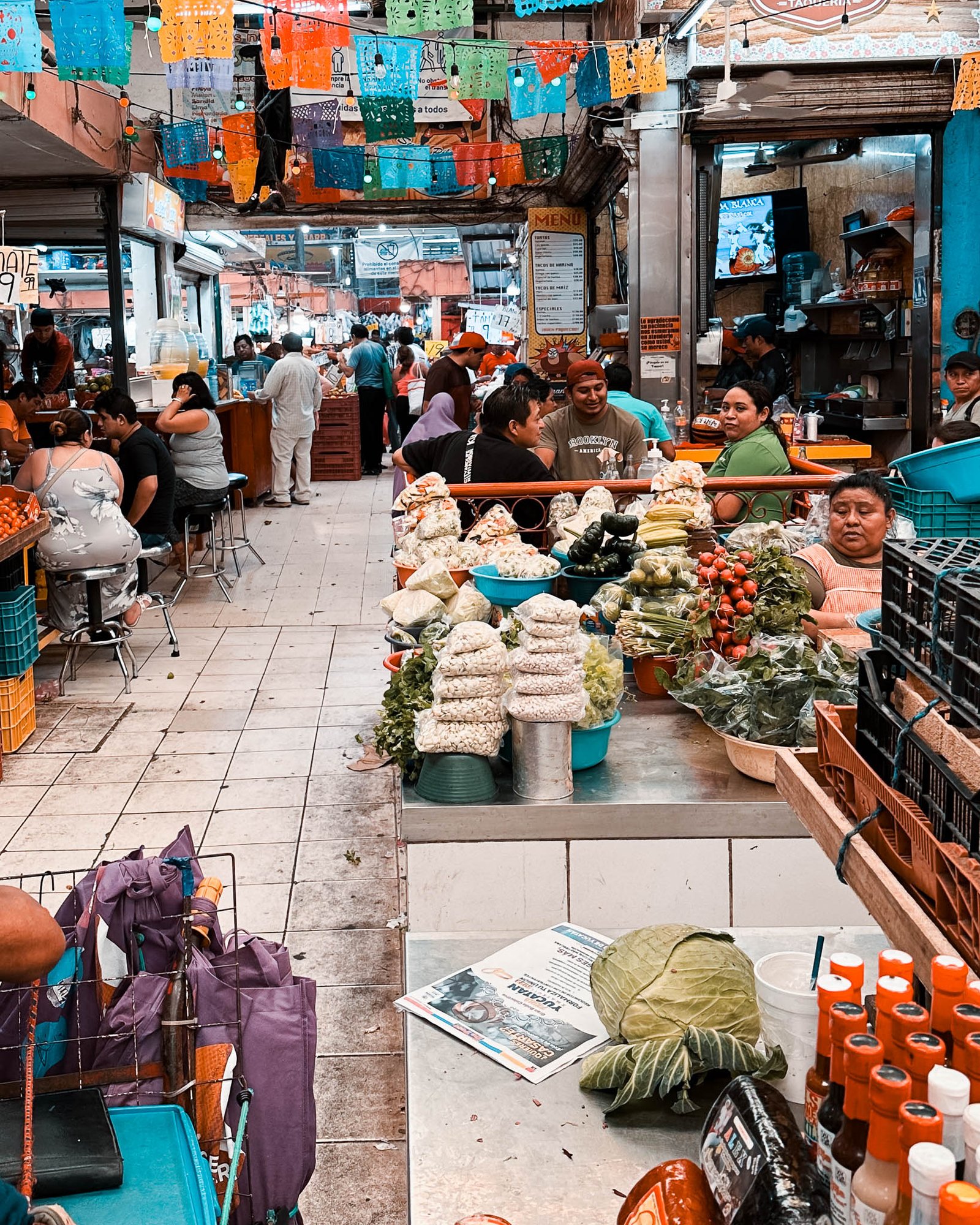 Verschiedne Stände auf dem Markt